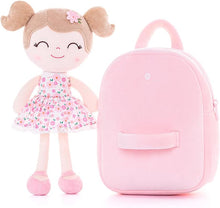 Cargar imagen en el visor de la galería, Mochila y Muñeca LittleLu Flores Rosa Claro