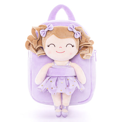Mochila LittleLu con Muñeca Bailarina Morada Personalizada
