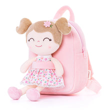 Cargar imagen en el visor de la galería, Mochila y Muñeca LittleLu Flores Rosa Claro