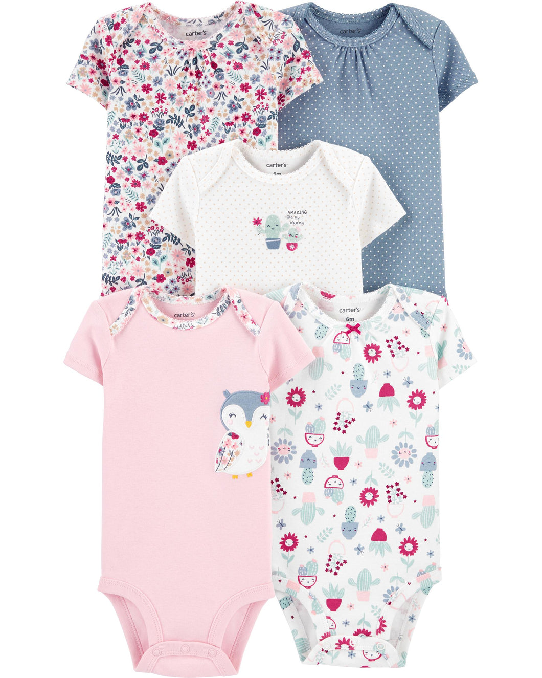 Carter's 5-Pack Owl Original Bodysuits