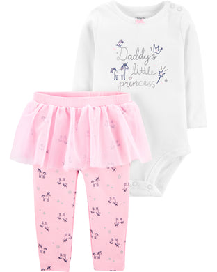Carter's 2-Piece Daddy's Little Princess Bodysuit & Tutu Pant Set