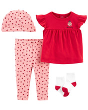 Cargar imagen en el visor de la galería, 4-Piece Ladybug Outfit Set