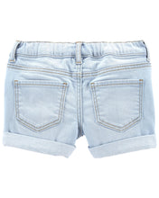 Cargar imagen en el visor de la galería, Shorts Pantalones cortos de mezclilla elásticos Rip - &amp; - Repair 3 Años