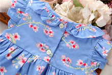 Cargar imagen en el visor de la galería, Vestido Verano Español Azul con Flores