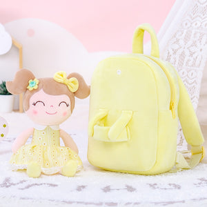 Mochila personalizada Spring Girl Yellow Doll Amarilla