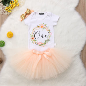 One Birthday Party Dress Dress Up Kids Tutu Baby Girls Clothing For Kids Infant Wear