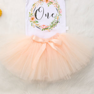 One Birthday Party Dress Dress Up Kids Tutu Baby Girls Clothing For Kids Infant Wear