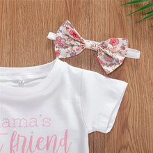 Cargar imagen en el visor de la galería, Newborn Infant Baby Girls Boys Clothes Sets Letter Flowers Print Short Sleeve T Shirts Tops Shorts Headband 2pcs