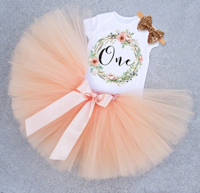 One Birthday Party Dress Dress Up Kids Tutu Baby Girls Clothing For Kids Infant Wear