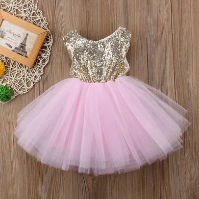 Princess Kids Baby Dress For Girls Fancy Wedding Dress Sleeveless Sequins Party Birthday Baptism Dress For Girl Summer Dresses