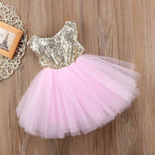 Cargar imagen en el visor de la galería, Princess Kids Baby Dress For Girls Fancy Wedding Dress Sleeveless Sequins Party Birthday Baptism Dress For Girl Summer Dresses