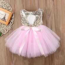 Cargar imagen en el visor de la galería, Princess Kids Baby Dress For Girls Fancy Wedding Dress Sleeveless Sequins Party Birthday Baptism Dress For Girl Summer Dresses