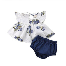 Cargar imagen en el visor de la galería, Baby Bodysuit New Newborn Infant Kids Baby Girl Floral Tops+Shorts Flower Print 0-24M Twins Baby Clothes