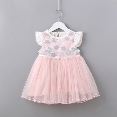 Baby Girls Clothes Newborn Baby Dresses for Girl Lace Princess Party Baptism Dresses Puff Sleeve Embroidery Baby Outfits Clothes