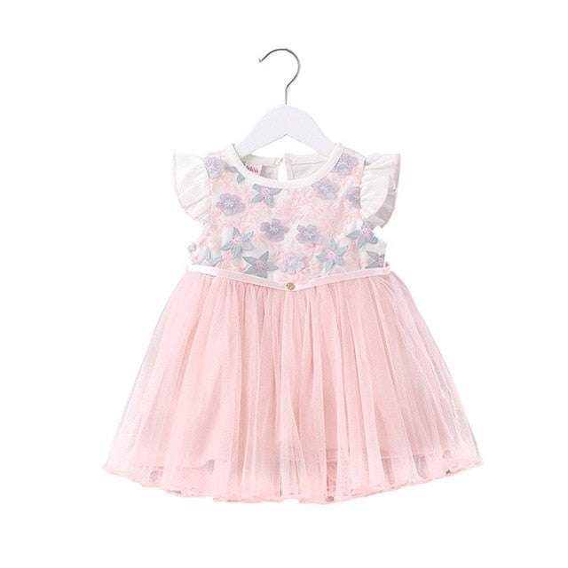 Baby Girls Clothes Newborn Baby Dresses for Girl Lace Princess Party Baptism Dresses Puff Sleeve Embroidery Baby Outfits Clothes